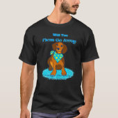 DACHSHUND FUNNY WIENER DOG PET CUTE FLEAS GAAT WEG T-SHIRT (Voorkant)