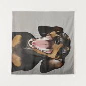 Dachshund Gaapt Dachshund Verjaardag Poster Wandkleed (Voorkant (horizontaal))