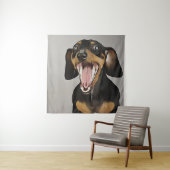 Dachshund Gaapt Dachshund Verjaardag Poster Wandkleed (In situ)