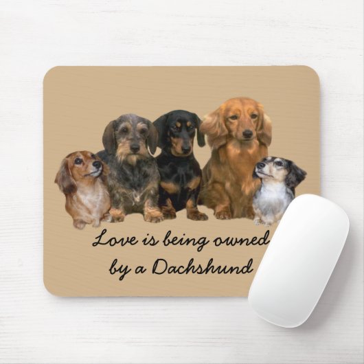 Dachshund Gang Mousepad Muismat (Met muis)