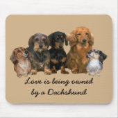 Dachshund Gang Mousepad Muismat (Voorkant)