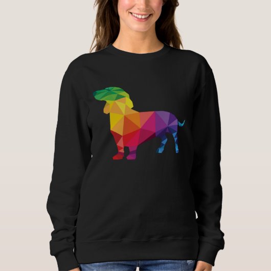 Dachshund Gay Pride LGBT LGBTQ Rainbow Flag Dog Trui (Voorkant)