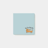 Dachshund geeft me Post-it® notes (Voorkant)