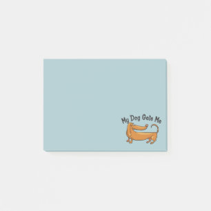 Dachshund geeft me Post-it® notes 4 x 3