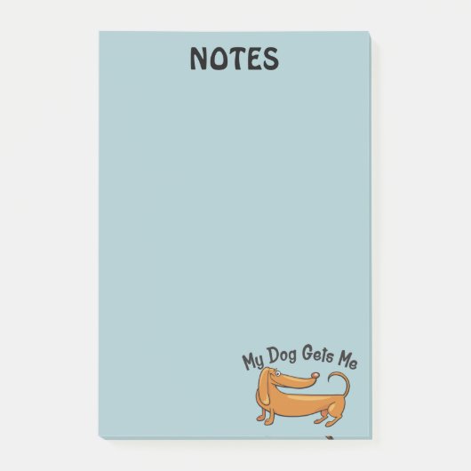 Dachshund geeft me Post-it® notes 4 x 6 (Voorkant)
