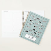 Dachshund geïllustreerd Hondenliefhebber Blue 2022 Planner (Display)