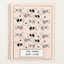 Dachshund geïllustreerde Hondenliefhebbers 2025 Pl