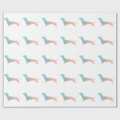 Dachshund Geometric Pattern Silhouette Cadeaupapier (Vlak)