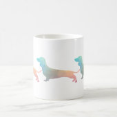 Dachshund Geometric Pattern Silhouette Koffiemok (Center)