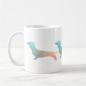 Dachshund Geometric Pattern Silhouette Koffiemok (Links)