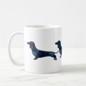 Dachshund Geometric Pattern Silhouette Koffiemok (Links)