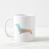 Dachshund Geometric Pattern Silhouette Koffiemok (Links)