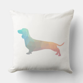 Dachshund Geometric Pattern Silhouette Kussen