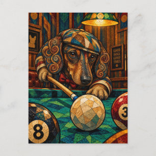 Dachshund, Geometrisch Mozaïek Briefkaart