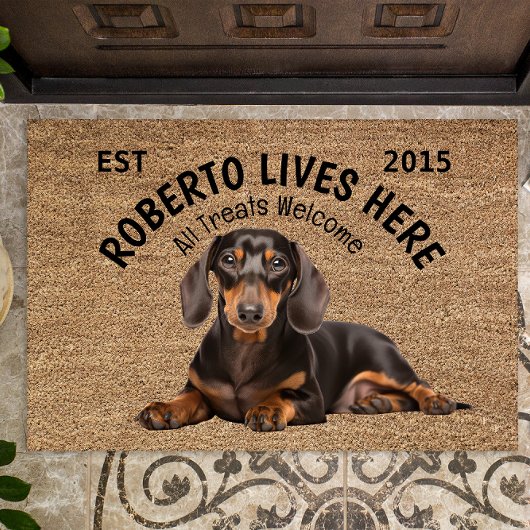 Dachshund Gepersonaliseerde Hondenliefhebbers Deur Deurmat