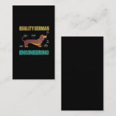 Dachshund German Engineering Dog Dierenvriend Visitekaartje (Voorkant / Achterkant)