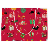 Dachshund Geschenkzak voor vakantie Groot Cadeauzakje (Achterkant)