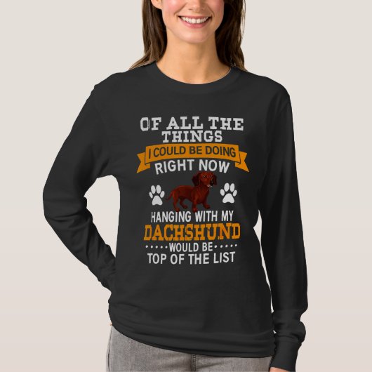 Dachshund Gif Dog Owner T-shirt (Voorkant)