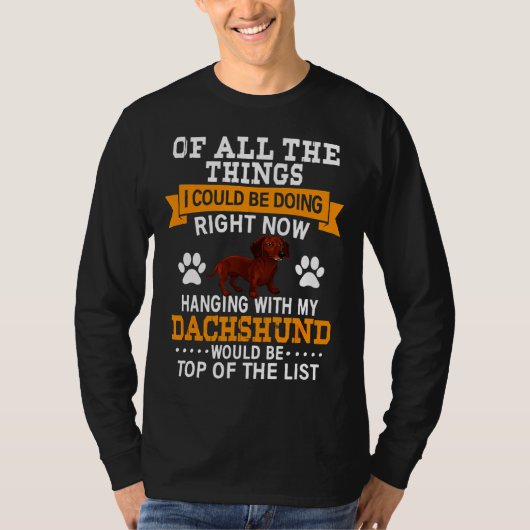 Dachshund Gif Dog Owner T-shirt (Voorkant)