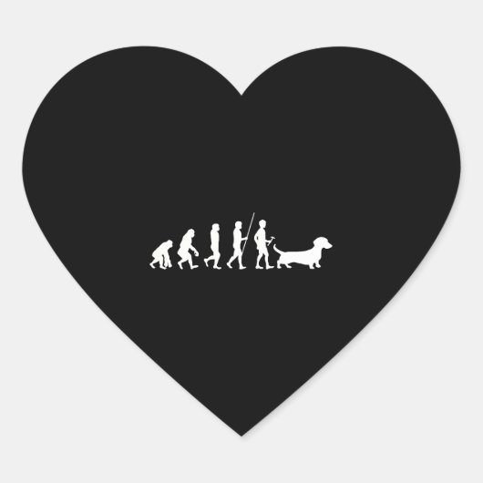 Dachshund Gift Dixie Wiener Doxie Dackel Hart Sticker (Voorkant)