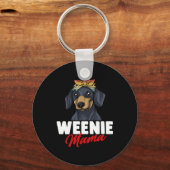 Dachshund Gift Dixie Wiener Doxie Dackel Sleutelhanger (Voorkant)