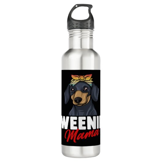 Dachshund Gift Dixie Wiener Doxie Dackel Waterfles (Voorkant)