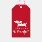 Dachshund Gift Labels | Ik denk dat u alomtegenwoo Cadeaulabel (Voorkant)