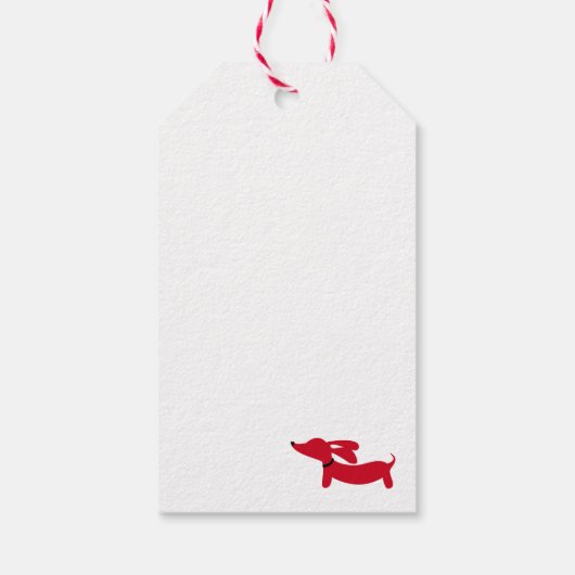 Dachshund Gift Labels | Ik denk dat u alomtegenwoo Cadeaulabel (Achterkant)
