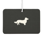 Dachshund gift silhouet luchtverfrisser (Voorkant)