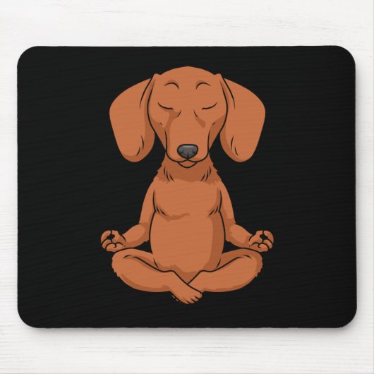Dachshund Gift Women Weiner Dog Yoga Meditation Muismat (Voorkant)