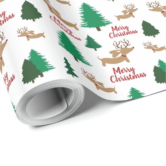 Dachshund Gift Wrap Wrapping Paper Doxie Weender Cadeaupapier (Rol Hoek)
