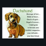 Dachshund Gifts Dachshund Posters Prints<br><div class="desc">Erfgoed van liefde... Een nobel hart... Ik word je verdediger, je beste vriend. Schattige dachshundpuppy en ons originele versum maken dit ontwerp tot een noodzakelijke voorwaarde voor doxie-liefhebbers overal. Hoodies, sweatshirts en andere kleding. Mokken, magneten, canvas tassen, maken geweldige dachshund-eigenaars cadeaus voor elke speciale gelegenheid.</div>