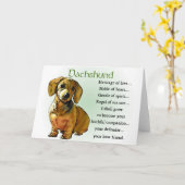 Dachshund Gifts Kaart (Gele Bloem)