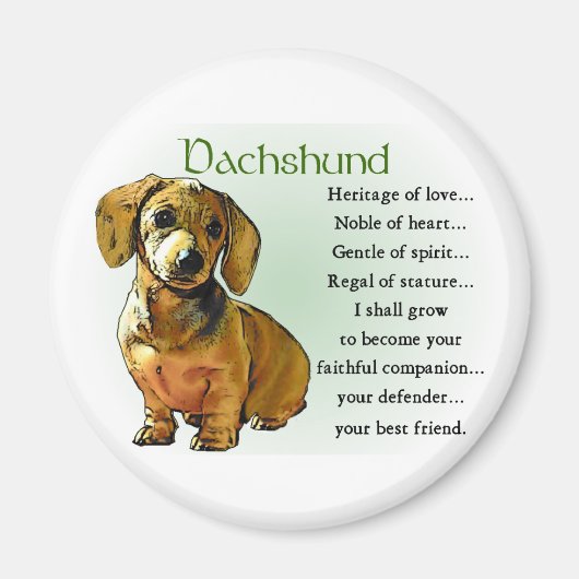 Dachshund Gifts Magneet (Voorkant)