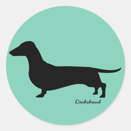 Dachshund Gifts Ronde Sticker (Voorkant)
