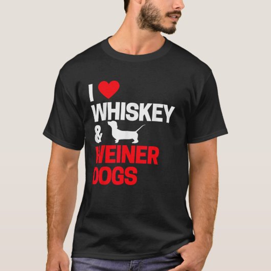 Dachshund Gifts Voor Mannen Vrouwen Ik Liefde Whis T-shirt (Voorkant)