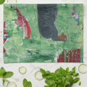 Dachshund Gifts Wiener Dog Modern Abstracte Kunst Theedoek (Gevouwen)