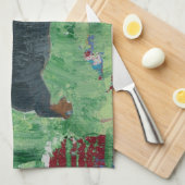 Dachshund Gifts Wiener Dog Modern Abstracte Kunst Theedoek (Quarter Fold)