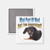 Dachshund Gifts - Woof Magneet (Voorkant / Achterkant)