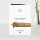 Dachshund girl card kaart (Achterkant)