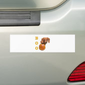 Dachshund (glad) Boo Bumpersticker (Op auto)