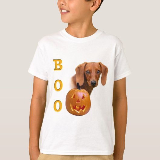 Dachshund (glad) Boo T-shirt (Voorkant)
