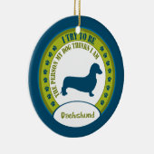 Dachshund [glad] keramisch ornament (Rechts)