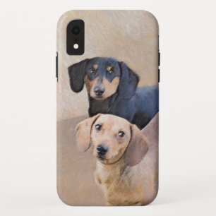 Dachshund (Gladhaar) Schilderij - Originele Honden Case-Mate iPhone Case