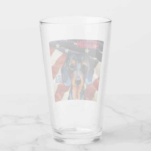 Dachshund Glas (Achterkant)