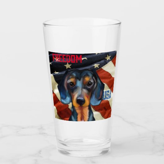 Dachshund Glas (Voorkant)