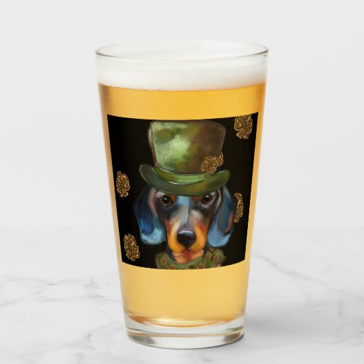Dachshund Glas (Voorkant gevuld)