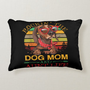Dachshund Glasses Rockin Dog Mam Gift for tante Accent Kussen