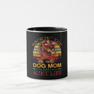 Dachshund Glasses Rockin Dog Mam Gift for tante Mok