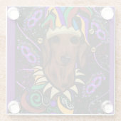 Dachshund Glazen Onderzetter (Achterkant)